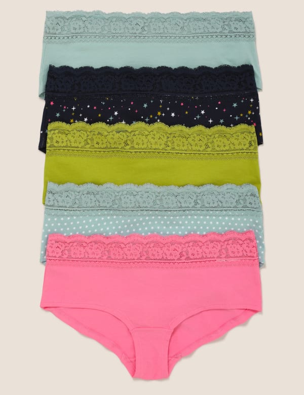 Size 6-18 Ladies Marks and spencer Almond Body Lace Low Rise Shorts